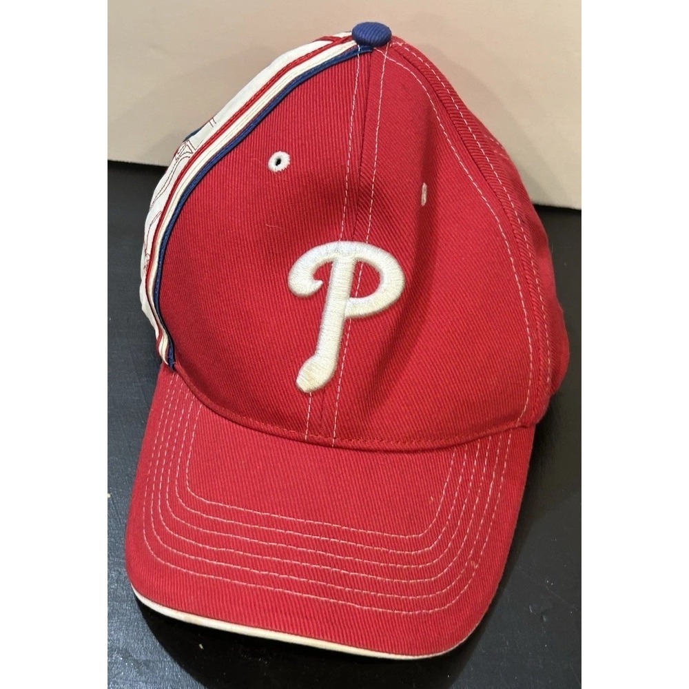 Philadelphia Phillies Hat Cap Men's Red Strapback Twins Enterprise 90s Liberty